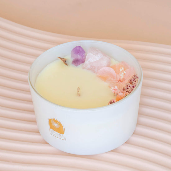 Floral Crystal Candle Love Wild Peony & Amber