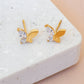 Earring Diamante Half Butterfly