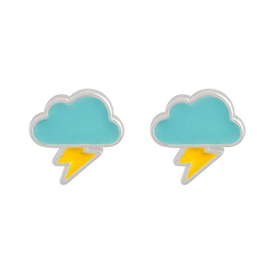 Earring Epoxy Thunder Cloud