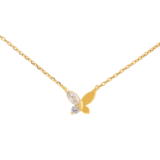 Necklace Diamante Half Butterfly