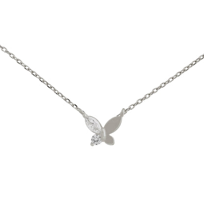 Necklace Diamante Half Butterfly