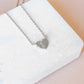 Necklace Diamante Half Heart