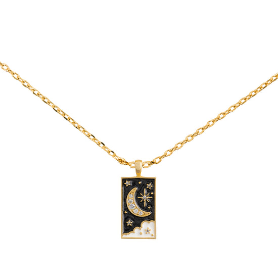 Necklace Epoxy Tarot Moon