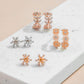 Hoop Earring Diamante Leaf