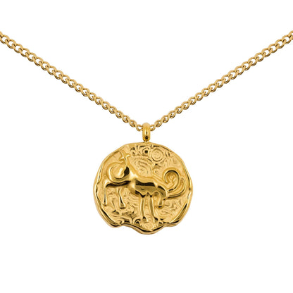 Necklace Medallion Capricorn Gold *