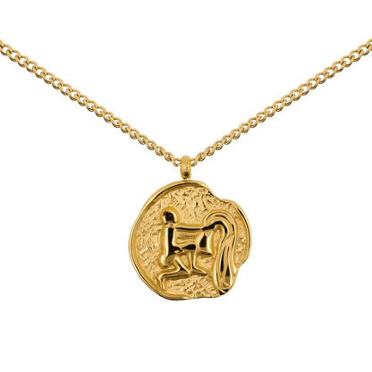 Necklace Medallion Aquarius Gold *