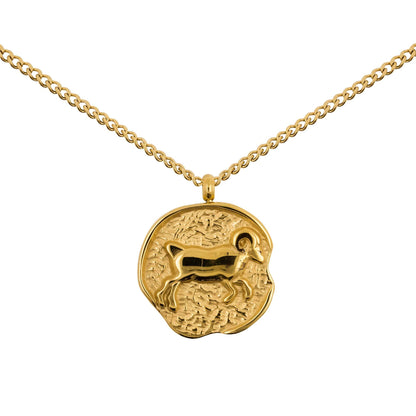 Necklace Medallion Aries Gold *