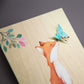 Card Wooden Fox Kiss