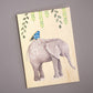 Card Wooden Pretty Elephant