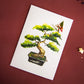Card Watercolour Bonzai