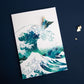 Card Watercolour Hokusai Blue