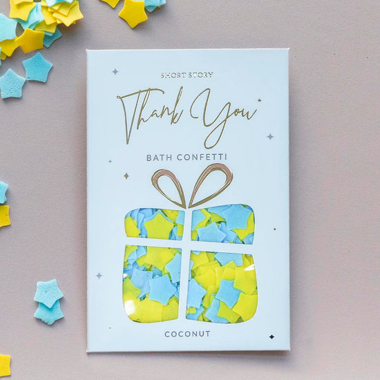 Card Bath Confetti Thank You Coconut
