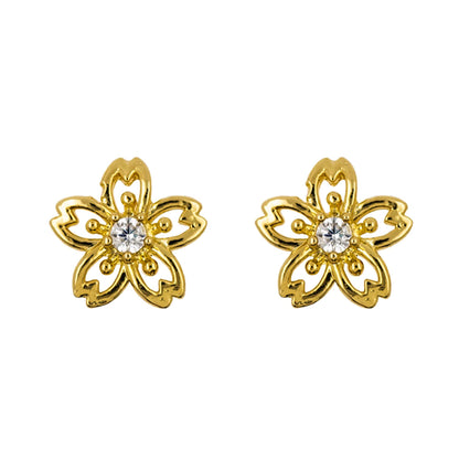 Earring DIamante Blossom Gold