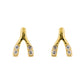 Earring Diamante Mini Wishbone