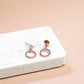 Drop Earring Diamante Simple Ring