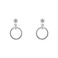 Drop Earring Diamante Simple Ring