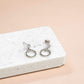 Drop Earring Diamante Simple Ring