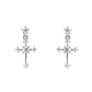 Drop Earring Diamante Cross