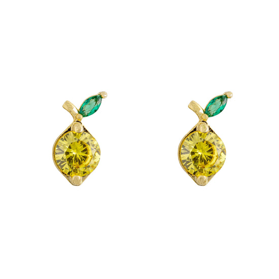 Earring Diamante Lemon Gold