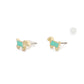 Earring Origami Dog Green