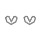 Earring Stencil Angular Heart