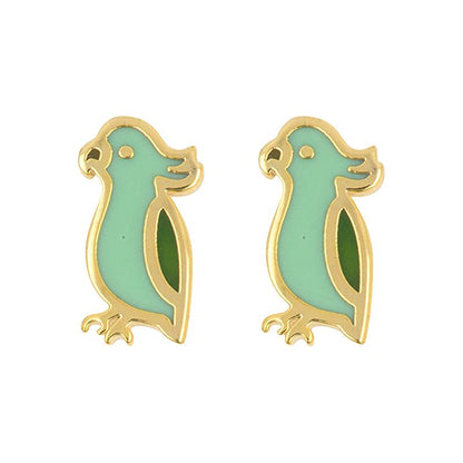 Earring Parrot Green