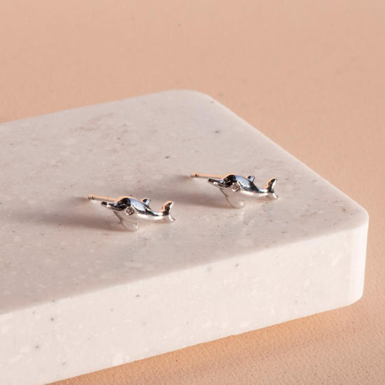 Earring Dolphin Bubble