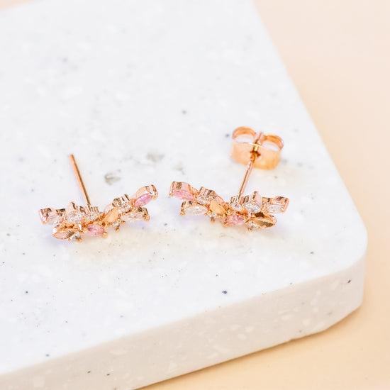 Earring Floral Crescent