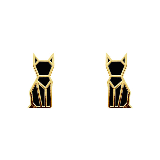Earring Cat Black
