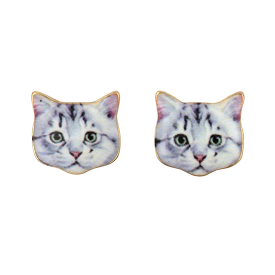 Earring Cat Grey