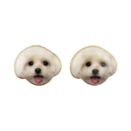 Earring Puppy Maltese