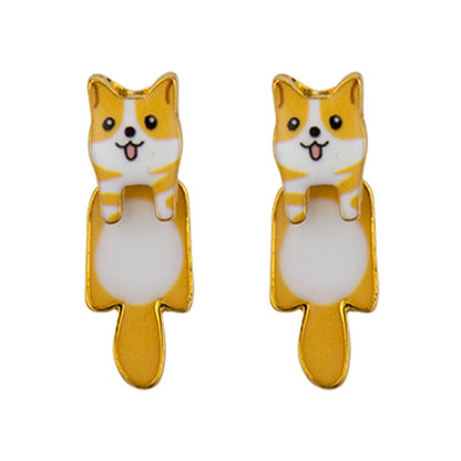 Drop Earring Dog Corgi