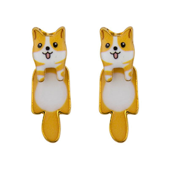 Drop Earring Dog Corgi