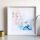 Large White Frame Sky Blue & Blush