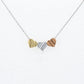 Necklace Trio Solid Heart Silver
