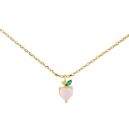Necklace Diamante Peach Gold