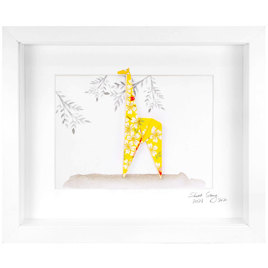 Small White Frame Giraffe