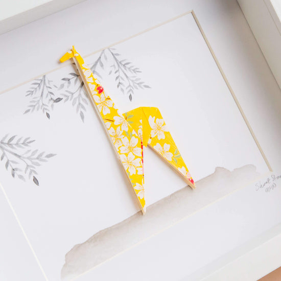 Small White Frame Giraffe